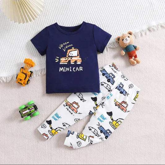 Adorable Print Toddler Outfit gifts – 2-Piece Summer Set for kids
