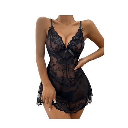 Women’s Sexy Sling Lingerie Nightdress – Pant Set
