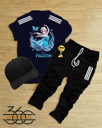 Adorable face Print Toddler Outfit – 2-Piece Summer Set for kids