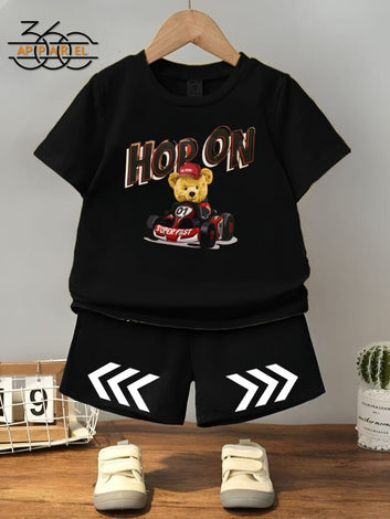 Adorable face Print Toddler Outfit – 2-Piece Summer Set for kids