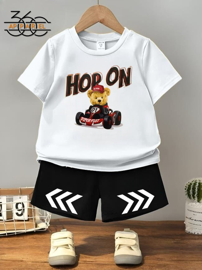 Adorable face Print Toddler Outfit – 2-Piece Summer Set for kids