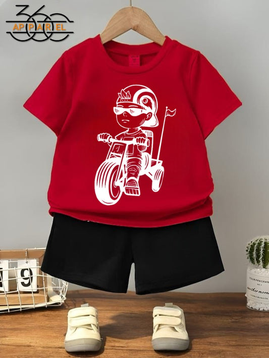 Adorable cycle Print Toddler Outfit – 2-Piece Summer Set for kids