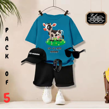 Adorable Eid Ul Azha Print Toddler Outfit – 2-Piece Summer Set for kids