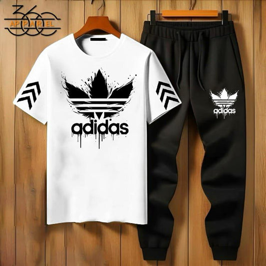 New ADIDAS Printed Half Sleeves Shirt And Printed Trouser Night Wear